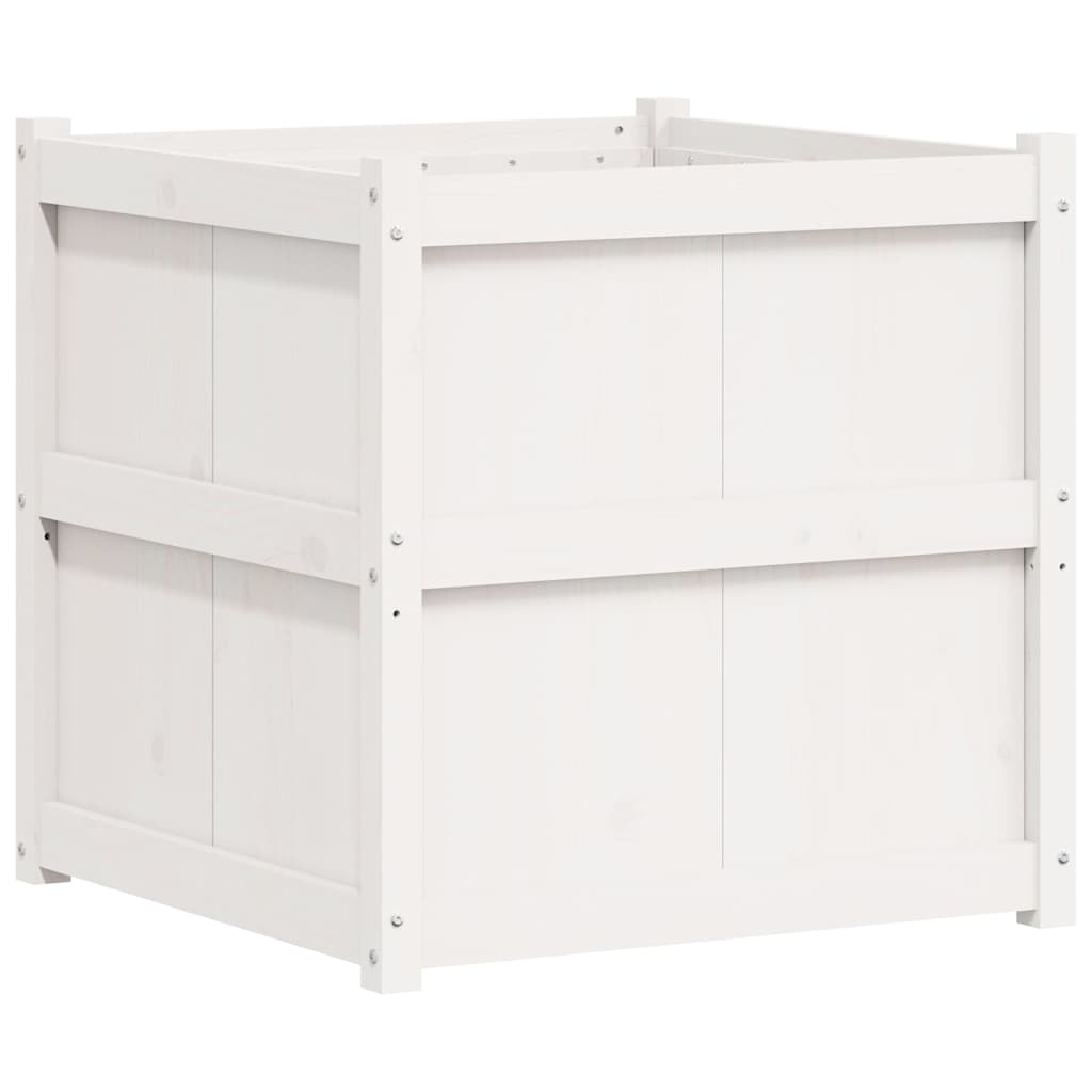 Vidaxx jardinière 70x70x70 cm bois de pin massif blanc