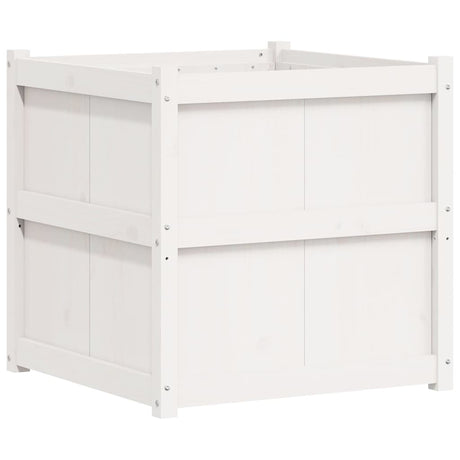 Vidaxx jardinière 70x70x70 cm bois de pin massif blanc
