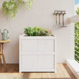 Vidaxx jardinière 70x70x70 cm bois de pin massif blanc