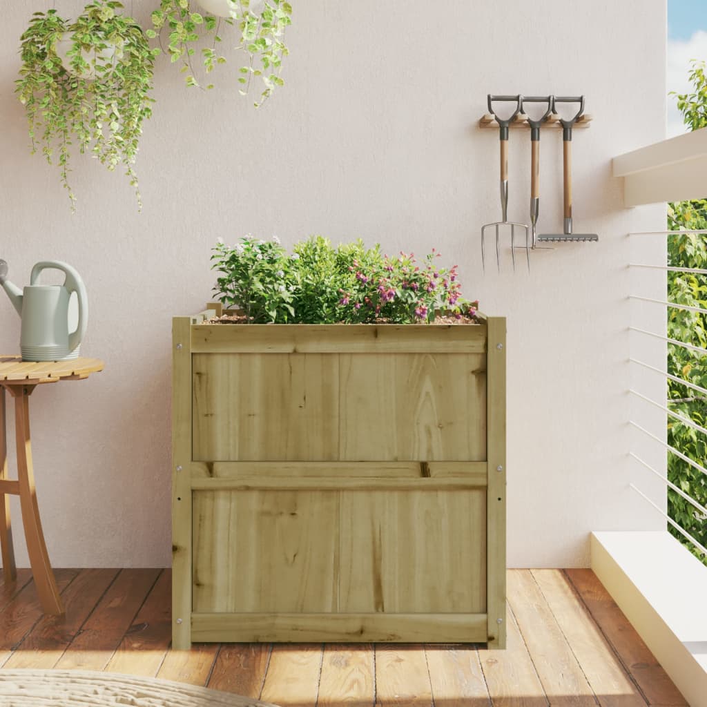 Jardinière Vidaxx 70x70x70 cm bois de pin imprégné
