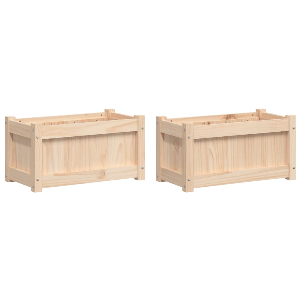 Vidaxx jardinières 2 pcs cm bois de pin massif