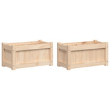 Vidaxx jardinières 2 pcs cm bois de pin massif