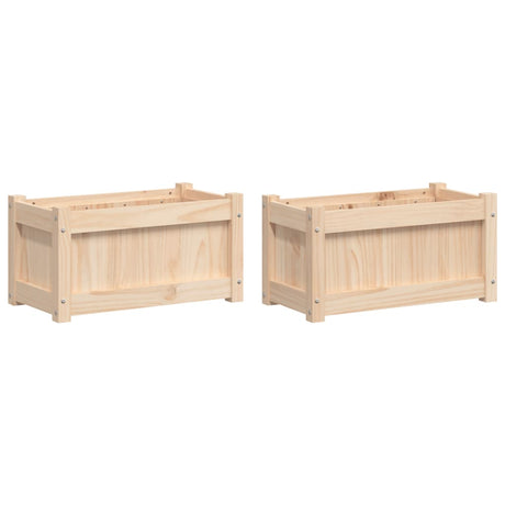 Vidaxx jardinières 2 pcs cm bois de pin massif