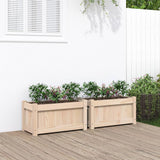 Vidaxx jardinières 2 pcs cm bois de pin massif