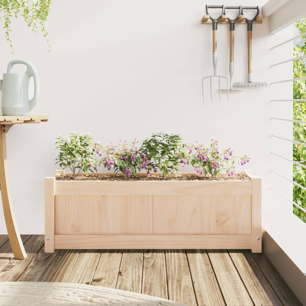 Vidaxx jardinière 90x31x31 cm bois de pin massif