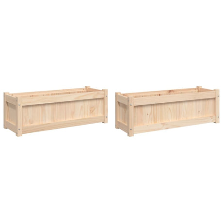 Vidaxx jardinières 2 pcs cm bois de pin massif