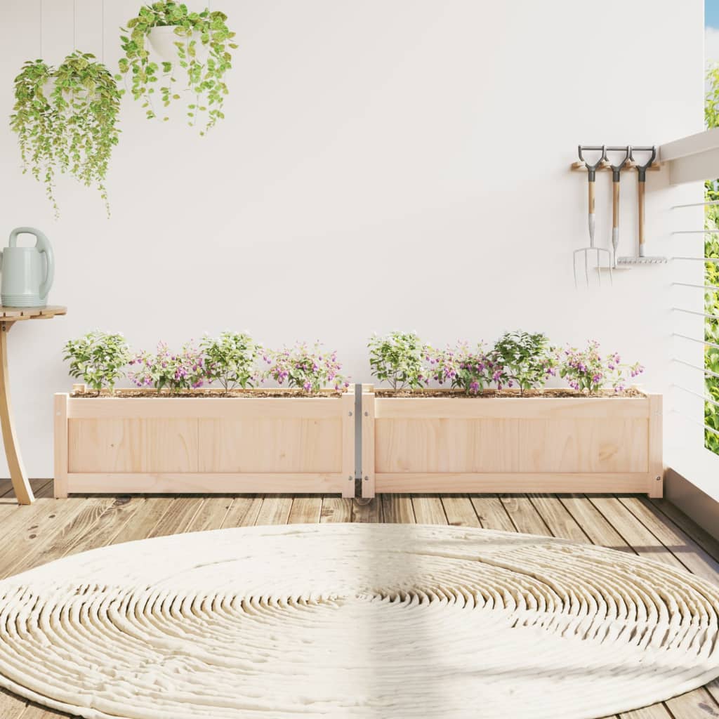 Vidaxx jardinières 2 pcs cm bois de pin massif
