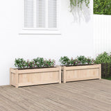 Vidaxx jardinières 2 pcs cm bois de pin massif