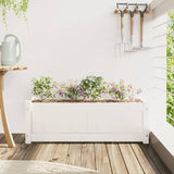 Vidaxx jardinière 90x31x31 cm bois de pin massif blanc