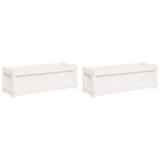 Vidaxx jardinières 2 pcs cm bois de pin massif blanc