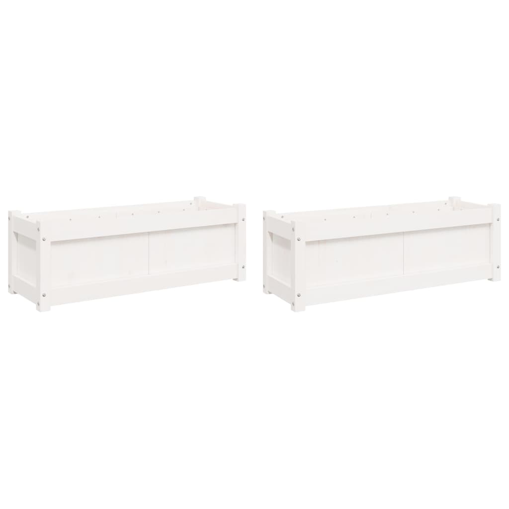 Jardinières vidaxl 2 pc cm en pin massif blanc