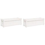 Jardinières vidaxl 2 pc cm en pin massif blanc