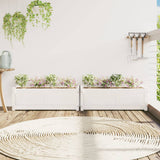 Vidaxx jardinières 2 pcs cm bois de pin massif blanc