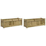 Jardinières Vidaxl 2 cm bois imprégné