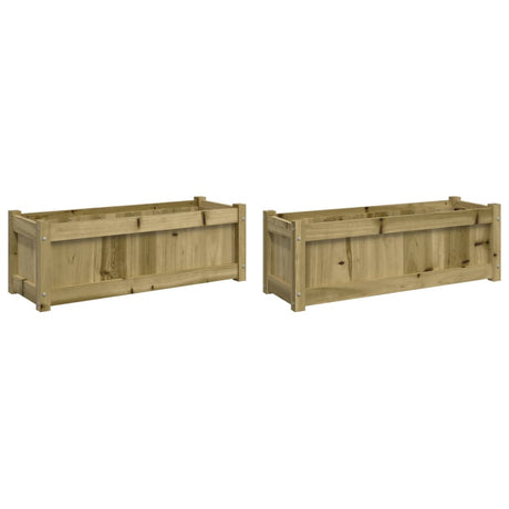 Jardinières Vidaxl 2 cm bois imprégné