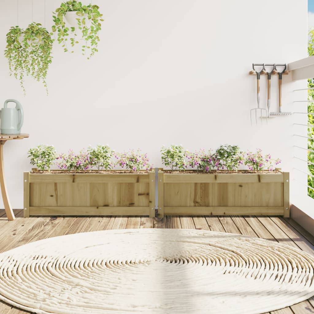 Jardinières Vidaxl 2 cm bois imprégné