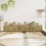 Jardinières Vidaxl 2 cm bois imprégné