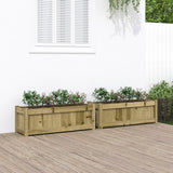 Jardinières Vidaxl 2 cm bois imprégné