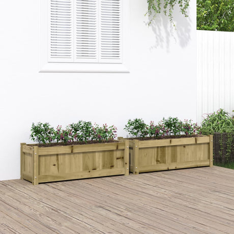 Jardinières Vidaxl 2 cm bois imprégné