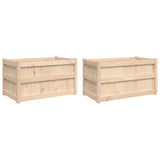 Vidaxx jardinières 2 pcs cm bois de pin massif
