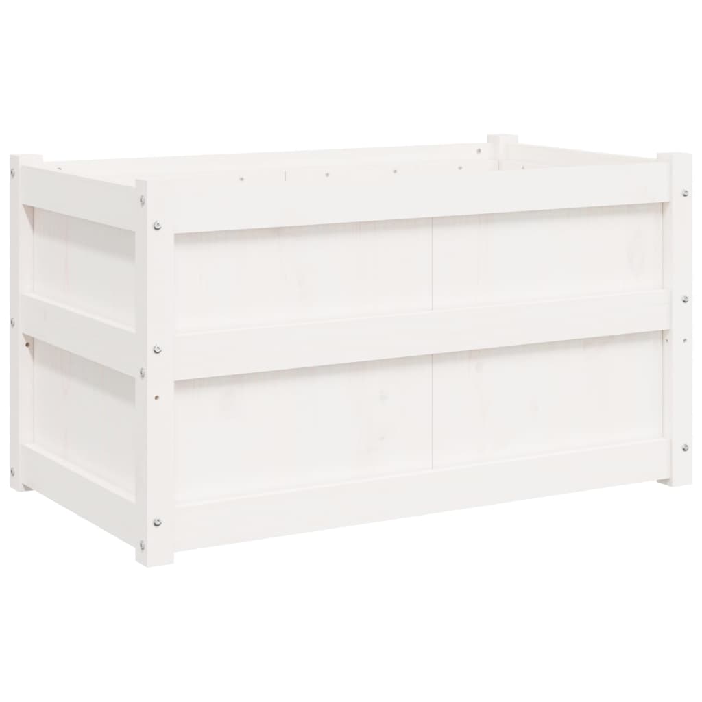 Vidaxx jardinière 90x50x50 cm bois de pin massif blanc