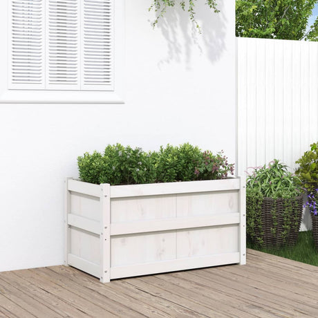 Vidaxx jardinière 90x50x50 cm bois de pin massif blanc