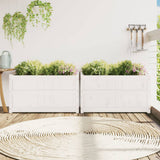 Vidaxx jardinières 2 pcs cm bois de pin massif blanc