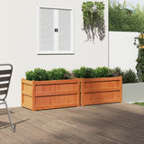 VidaXL jardinières 2 pcs cm bois de pin massif, marron lavé
