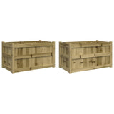 Jardinières Vidaxl 2 cm bois imprégné