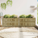 Jardinières Vidaxl 2 cm bois imprégné