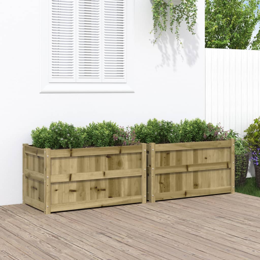 Jardinières Vidaxl 2 cm bois imprégné