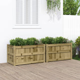 Jardinières Vidaxl 2 cm bois imprégné