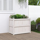 Vidaxx jardinière 90x50x70 cm bois de pin massif blanc