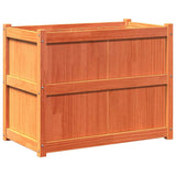 Vidaxx jardinière 90x50x70 cm bois de pin massif, marron lavé