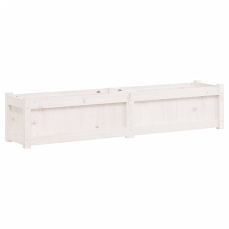 Vidaxx jardinière 150x31x31 cm bois de pin massif blanc