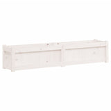 Boîte de planification Vidaxl 150x31x31 cm Pine solide blanc