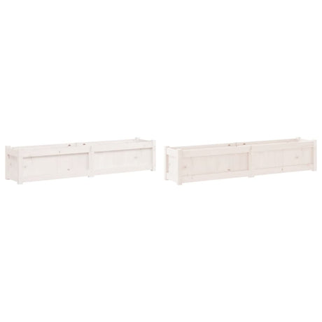 Vidaxx jardinières 2 pcs cm bois de pin massif blanc