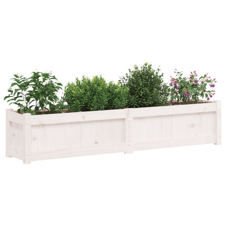 Vidaxx jardinières 2 pcs cm bois de pin massif blanc