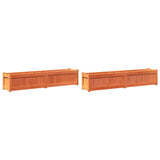 VidaXL jardinières 2 pcs cm bois de pin massif, marron lavé