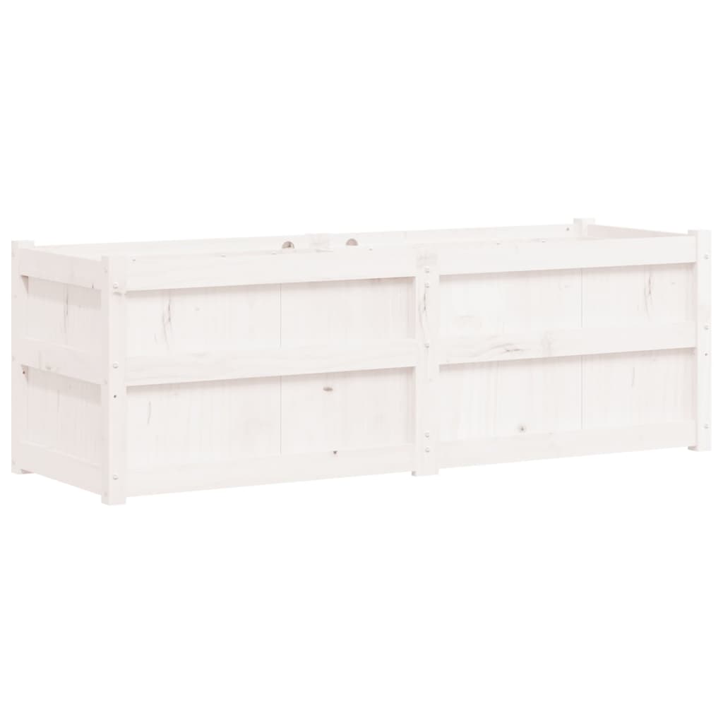 Vidaxx jardinière 150x50x50 cm bois de pin massif blanc