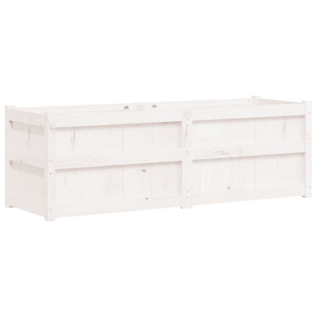 Vidaxx jardinière 150x50x50 cm bois de pin massif blanc