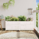 Vidaxx jardinière 150x50x50 cm bois de pin massif blanc
