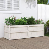 Vidaxx jardinière 150x50x50 cm bois de pin massif blanc