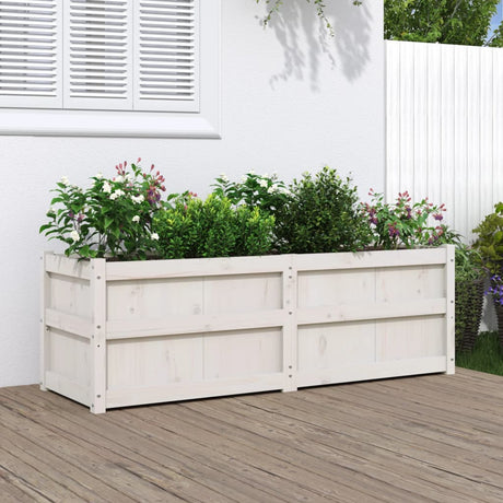 Vidaxx jardinière 150x50x50 cm bois de pin massif blanc