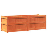 Vidaxx jardinière 150x50x50 cm bois de pin massif, marron lavé