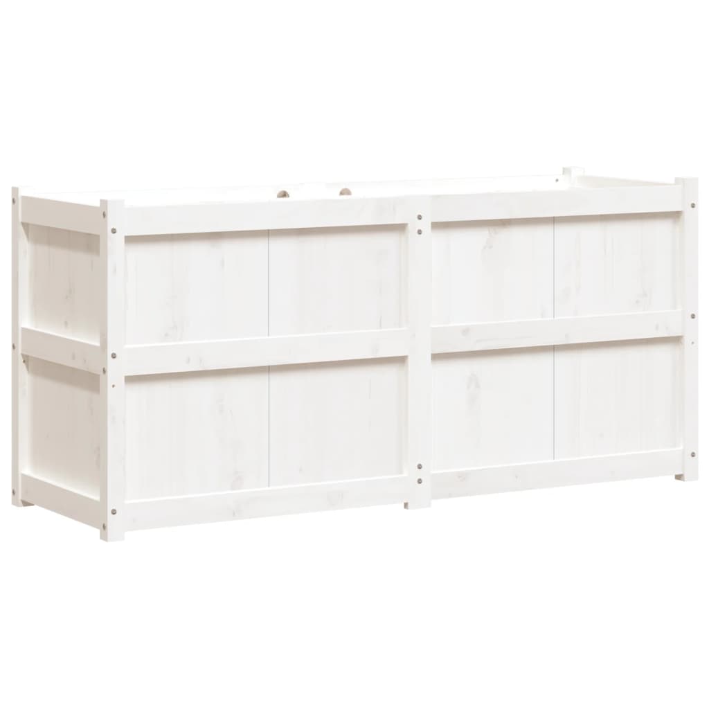 Vidaxx jardinière 150x50x70 cm bois de pin massif blanc
