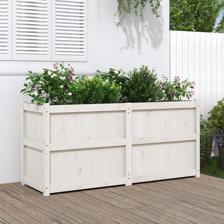 Vidaxx jardinière 150x50x70 cm bois de pin massif blanc