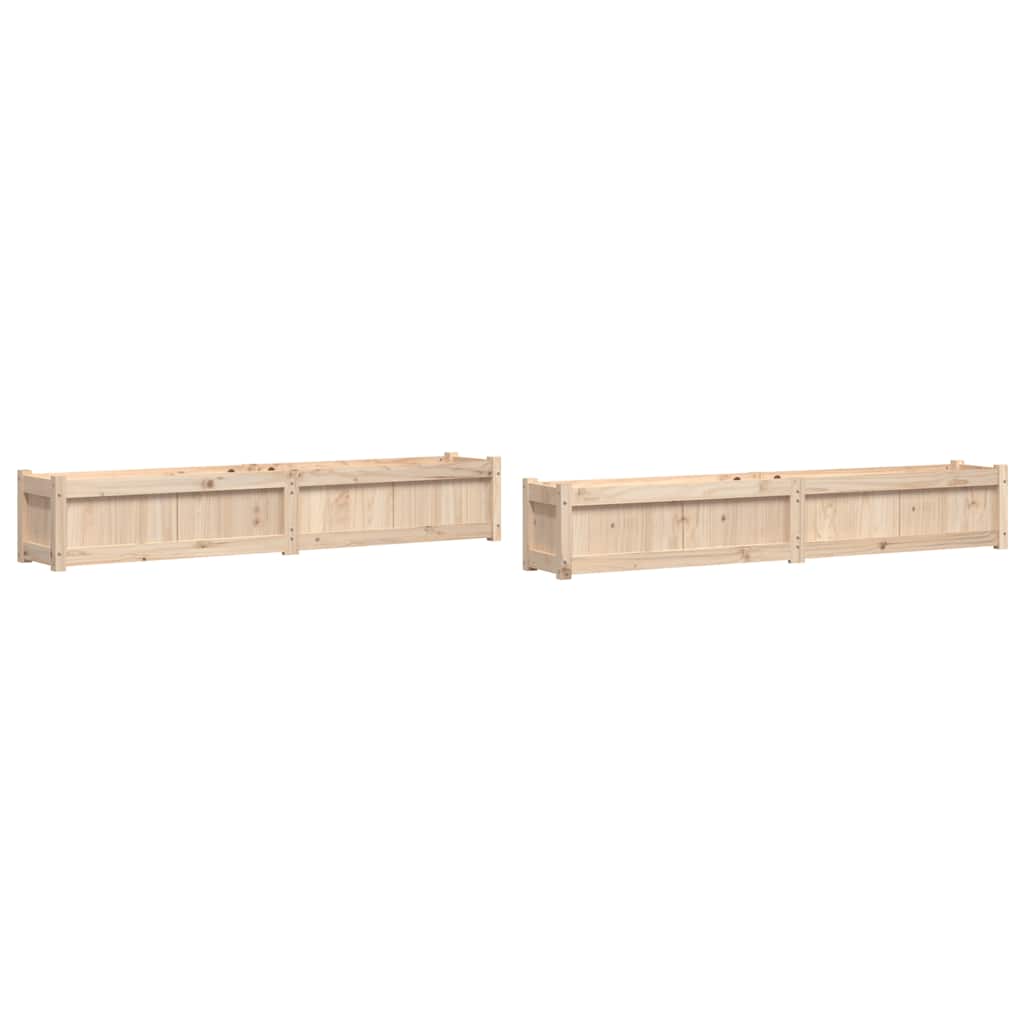 Vidaxx jardinières 2 pcs cm bois de pin massif