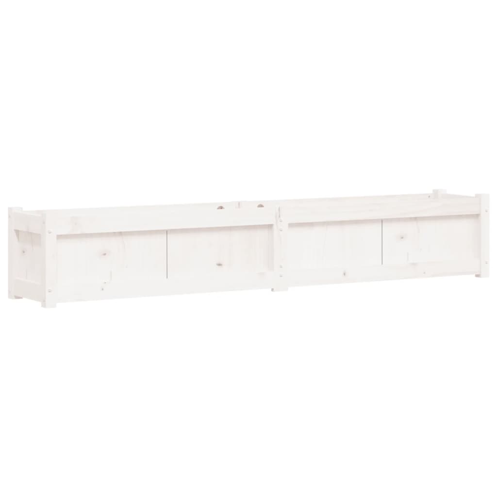 Vidaxx jardinière 180x31x31 cm bois de pin massif blanc