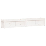 Vidaxx jardinière 180x31x31 cm bois de pin massif blanc